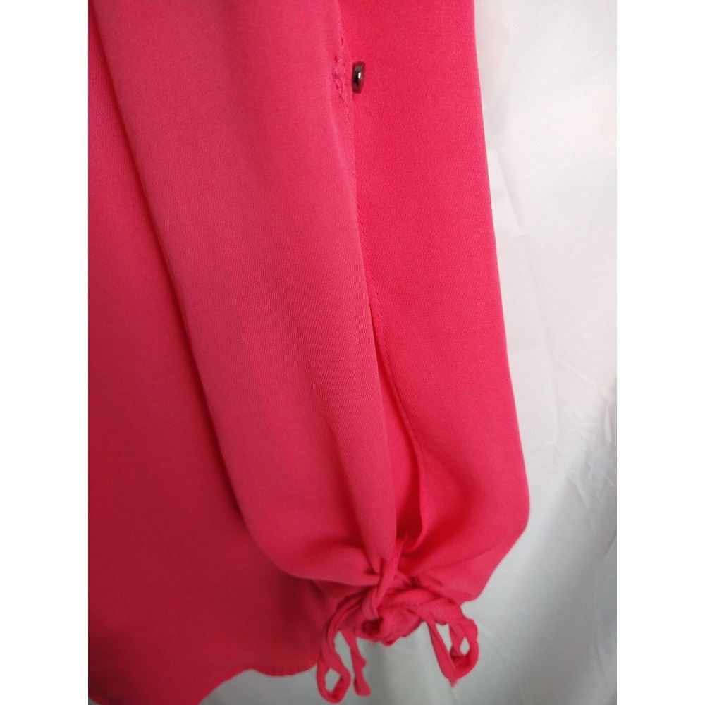 Catherines Open Arm Sleeve Keyhole Front Tunic Top Blouse Women XL Coral Pink - Picture 5 of 6